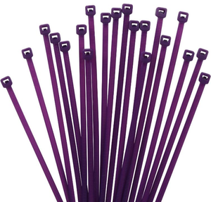 lot 404 image: XINGO 1000 PCS 8 inch Cable Zip Ties, 18lb Strength, Small Tie Wraps Self-Locking Nylon Zip Ties for Indoor and Outdoor Use (Purple)