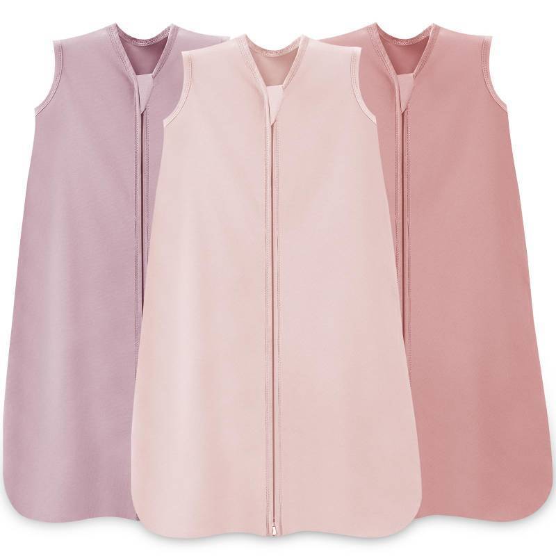 lot 72757 image: Baby Sleep Sack 12-18 Months Baby Wearable Blanket 100% Cotton TOG 0.5 2-Way Zipper Newborn Sleeping Bag, 3 Pack Comfy Lightweight Sleep Sacks for Babies - Retail $23
