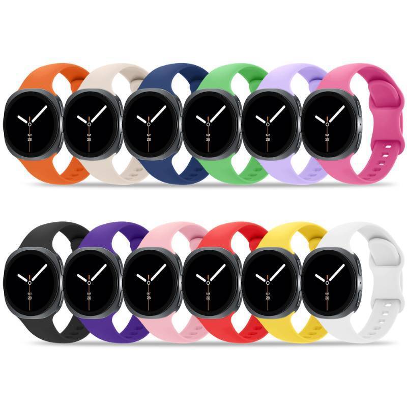 lot 72868 image: 12 Pack Bands Compatible with Samsung Galaxy Watch 8 40mm 44mmGalaxy Watch 8 Classic 46mmGalaxy Watch Ultra 47mm Band for Women Men, No Gap Soft Silicone Sport Breathable Replacement Strap - Retail $18