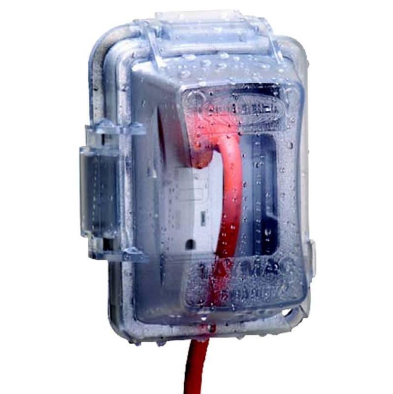 lot 17769 image: MM420C 1-Gang Nonmetallic Extra Duty Weatherproof In-Use HorizontalVertical 16-in-1 Standard Cover, 2.75 in, Clear - Retail $10