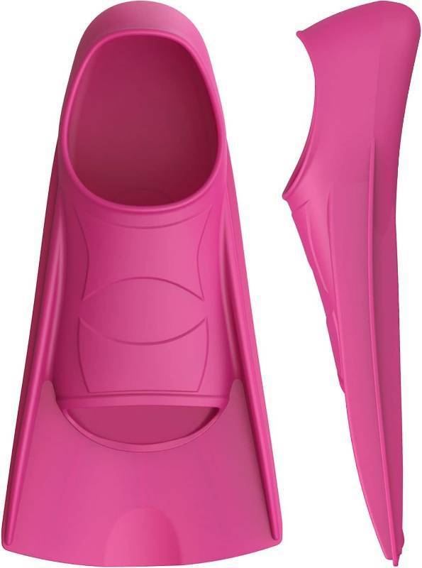 lot 28182 image: Swim Fins, Kids Swim Training Fins for Lap Swimming, Travel Size Flippers with Mesh Bag, Silicone Swimming Fins for Kids Teens Adults Women Men - Retail $23