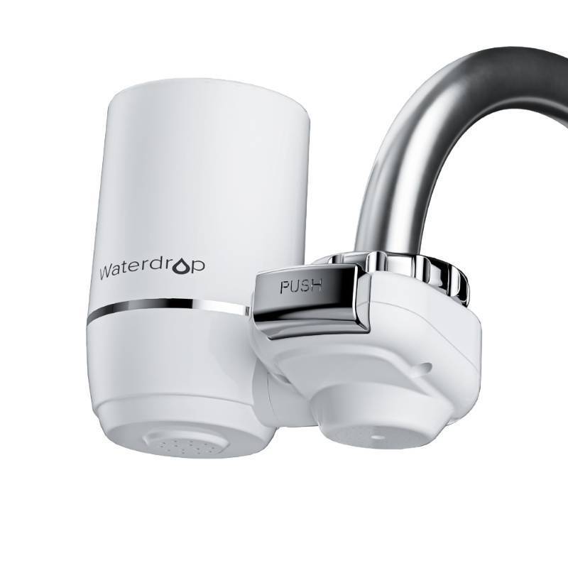 lot 28186 image: Waterdrop FC-02 Faucet Water Filter for Skin Care, Bathroom Sink Filter, NSF Certified Faucet 0.01�m Ultra-Filtration Water Filter, Reduces Chlorine Lead-Free Material, 320 Gallons, White, 1 Filter - Retail $33