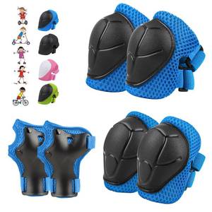 lot 58755 image: 6PCS Kids Protective Gear Set, Knee Pads for Kids 3-10 Years Old, Toddler Elbow Pads, Wrist Guards, Skating Cycling Bike Rollerblading Scooter, Upgraded & Durable Material, Boys, Girls,Youth, Blue - Retail $16