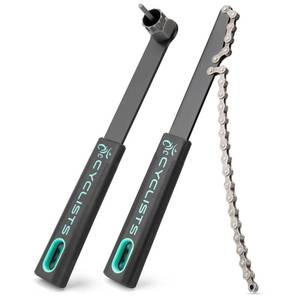 lot 58771 image: Cassette Removal Tool Sets - Chain Whip & Lock Ring Tool for Shimano HG CassetteFreewheel Install Removal MTB Road Bike 7 8 9 10 11 Speed (Black) - Retail $27