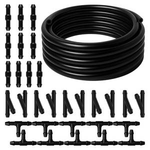 lot 58778 image: Windshield Washer Hose Kit, 4M Flexible Durable Rubber Washer Fluid Tubing & 30 PCS Leak-Proof Connectors for Connecting Car Pump and Nozzles, Fits Most Cars, SUVs, and Trucks - Retail $5