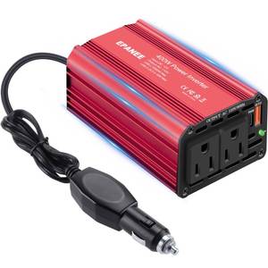 lot 58781 image: 400W Power Inverter 12V DC to 110V AC, Car Charger Plug in Adapter Outlet with PD 65W USB-C&QC 18W Port, Portable Power Converters for Laptop Vehicles Camping Road Trip Essentials Adults - Retail $27