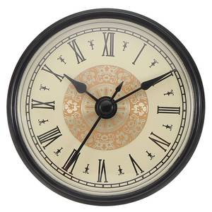 lot 58783 image: 2.8 70mm Quartz Clock Insert, Round Quartz Movement Miniature Clock Mini Roman Numeral Clock Fit 61mm2.4 Diameter Hole for Replacement Home, BlackGold Tone, Style 6 - Retail $11
