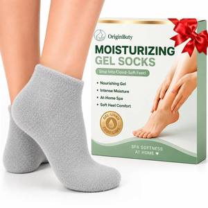 lot 58813 image: Moisturizing Socks for Dry Cracked Feet, Gel Socks Foot Care, up to Size 10 - Retail $8
