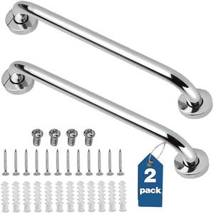 lot 58815 image: 2 Pack Shower Grab Bar��Stainless Steel Grab Bar for Bathtub Showers - Retail $20