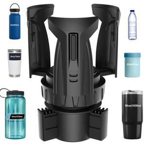 lot 58827 image: Car Cup Holder Expander, Cup Holder Extender Adapter with Expandable Arm and Adjustable Base, Compatible with Yeti Ramblers, Hydro Flasks, Stanley, Owala Most Coffee Mugs Bottles & Cups (CUP-B-1pack) - Retail $18