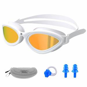 lot 58829 image: Adult Swim Goggles, Mirrored Swimming Goggles 10x Anti-fog UV protection goggles for Men Women Youth 9 - Retail $16