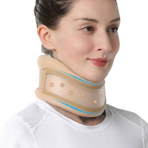 lot 58835 image: Neck Brace for Neck Pain and Support - Soft Cervical Collar for Sleeping, Snoozing, Sleeping Upright, Anti-Snoring, Sleep Apnea for Women & Men (Khaki, Dual-purpose Version, L 14-16.53.3) - Retail $20