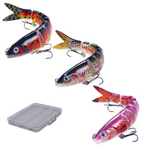 lot 58841 image: Glide Bait Jointed Swimbait - Ultimate Bass Fishing & Trout Fishing Lures - Realistic Topwater Fishing Gear for Anglers, 5.27inch - Retail $0