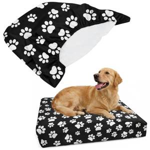 lot 58865 image: Washable Dogbed SLIPCOVER-USA Company-Stretchy, Soft Pet Bed Cover-Universal-Easy to Remove (Zipper Free) -BlackLarge - Retail $23