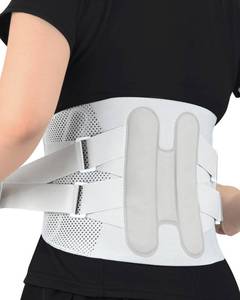 lot 58867 image: Back Brace for Lower Back Pain Relief Adjustable Knitted Back Support Brace for Women and Men Lumbar Support Belt for Sciatica, Herniated Disc,Scoliosis,Breathable Mesh Design Lower Back Brace L - Retail $17