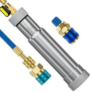 lot 58875 image: AC Oil Injector Kit, AC Dye Oil Injector with R1234YF Low Side Quick Coupler and QC12 Quick Coupler, for R1234YF R134A R22 R12 Refrigerant System - Retail $32