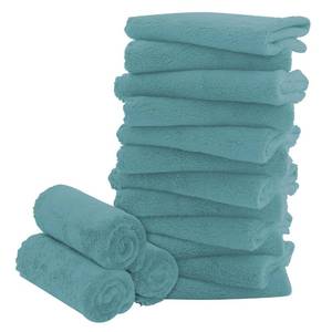 lot 58896 image: 16 Pack Baby Washcloths - Luxury Coral Fleece - Extra Absorbent and Soft Wash Clothes for Newborns, Infants and Toddlers - Suitable for Sensitive Skin and New Born - Baby Shower - Teal, 10x10 Inch - Retail $10