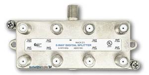 lot 58909 image: 8-Way Digital Splitter MoCA 2.5 ABS318H, Silver - Retail $19