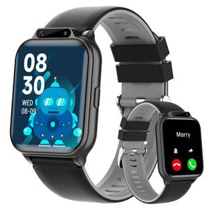 lot 58910 image: Smart Watch for Kids, 1.85 Fitness Tracker with Heart Rate, Sleep Monitor, IP68 Waterproof Smartwatches with Video Music, Pedometer, Game, NO APPPhone, Gift for Boys Girls. (Classic, Black) - Retail $36