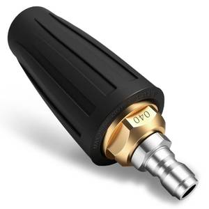 lot 58920 image: Turbo Nozzle Pressure Washer Tips, Max 4000 PSI, Upgrade 360° Rotating Turbo Spray Tips with 14 Quick Connector for Cleaning Car, Garden, Concrete Brick, 4.0 GPM 4.0 Orifice - Retail $8
