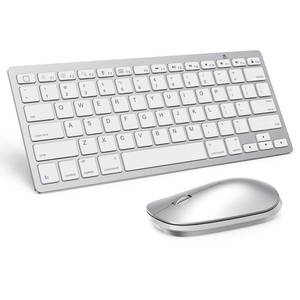 lot 58921 image: Wireless Bluetooth Keyboard and Mouse for iPad (A16) 11th 10th Generation, iPad Air (1311 inch), iPad Pro 1312.911 inch, iPad 9th 8th Gen, iPad mini 7th -8.3 inch, Above iOS13- Silver White - Retail $22