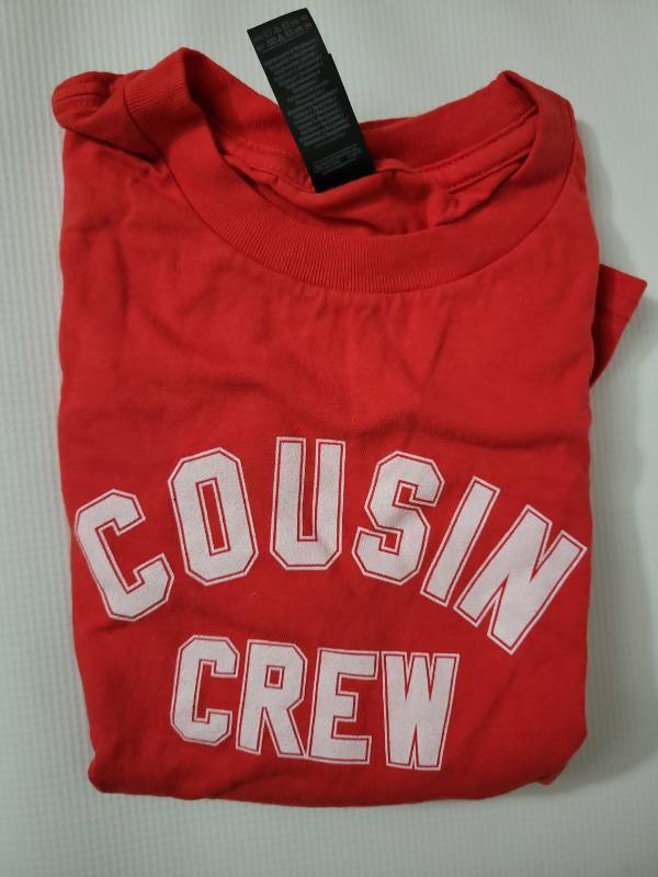 lot 38502 image: Cousin Crew Kids Women Men Girl Funny Gift T-Shirt, Kid S Red - Retail $15