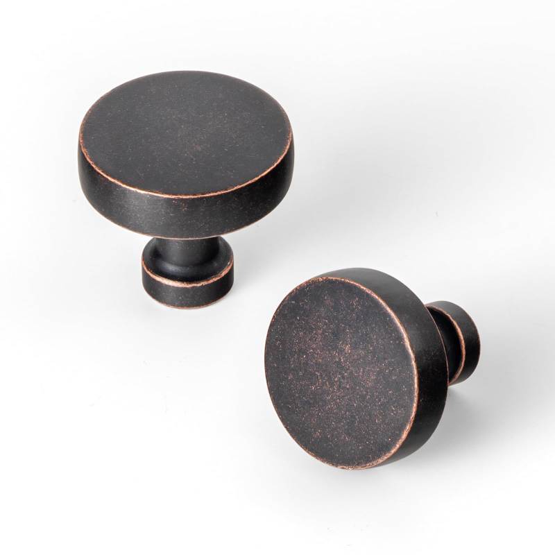 lot 38615 image: Goo-Ki 6 Pack Cabinet Knobs Antique Oil Rubbed Bronze Drawer Knobs Zinc Alloy Kitchen Hardware - Single HoleScrew Bar Cabinet Pulls Drawer Handles - Retail $40