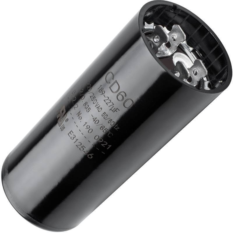 lot 38641 image: BlueStars 189-227 uF MFD 220-250 VAC Volts Round Start Capacitor 5060 Hz AC Electric - Lot -1 - for Electric Motor, OEM Single Phase Motor Capacitors - Lifetime Up to 30.000 Hours - Retail $14