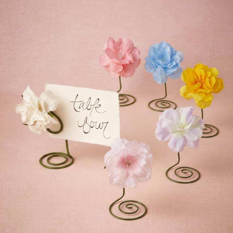 lot 73040 image: 6 Pcs 2 inch Tea Party Centerpieces Decorations for Tables Flower Photo Holders Picture Centerpieces Holders for Tea Party Baby Shower Wedding Birthday Favors - Retail $12