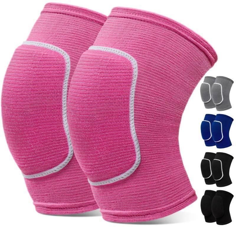 lot 73103 image: Volleyball Knee Pads,Knee Pads for Women,Men,Kids,Girls,Knee Brace for Basketball Volleyball Football Dance Yoga Tennis Running Cycling Workout Climbing (Pink, Small) - Retail $10