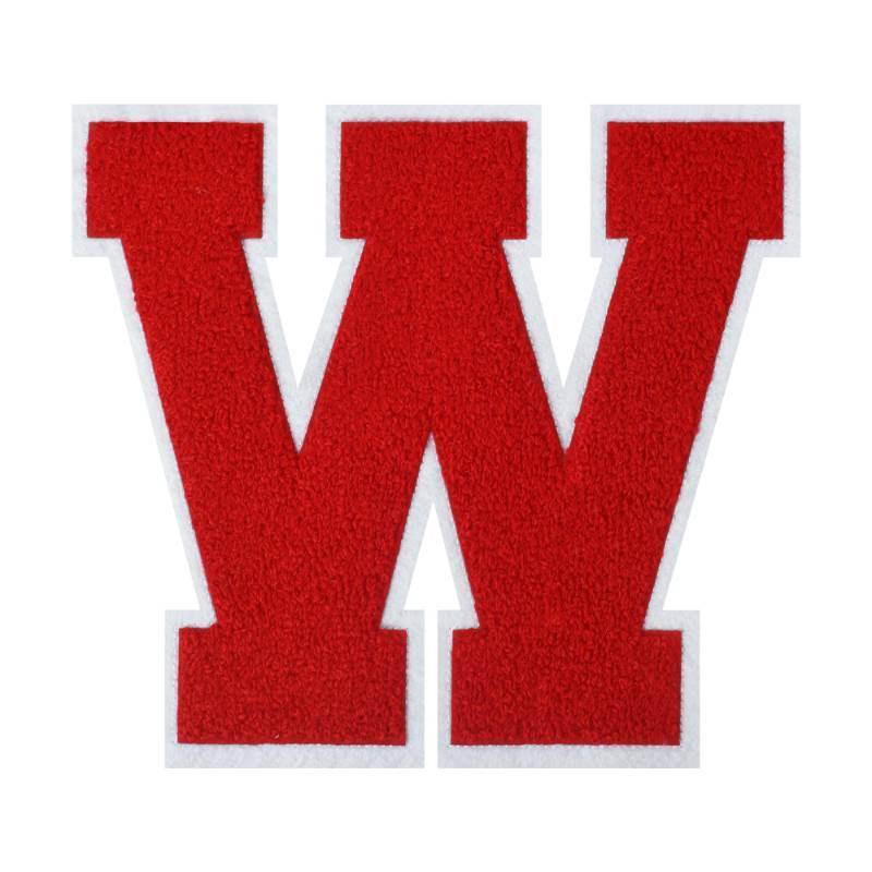 lot 73216 image: 1 PCS 6.5 Inch Red Chenille Letter Patch Iron On & Sew on Large Varsity Alphabet for Jackets, Hoodies, Jeans, Bags, Backpacks & Sportswear DIY Clothing Decoration & Gift - Retail $9