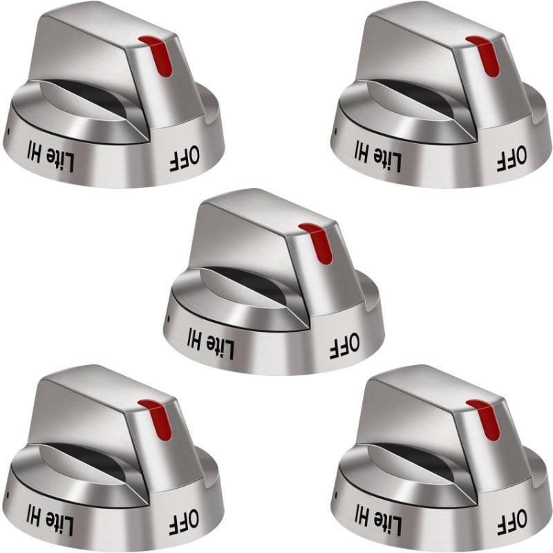 lot 28313 image: DG64-00473A Burner Control Dial Knob Range Oven Replacement Compatible with Samsung Gas Stove Knob NX58H5600SS NX58F5700WS NX58H5650WS NX58J7750SS NX58M6850SS 5pcs. - Retail $29