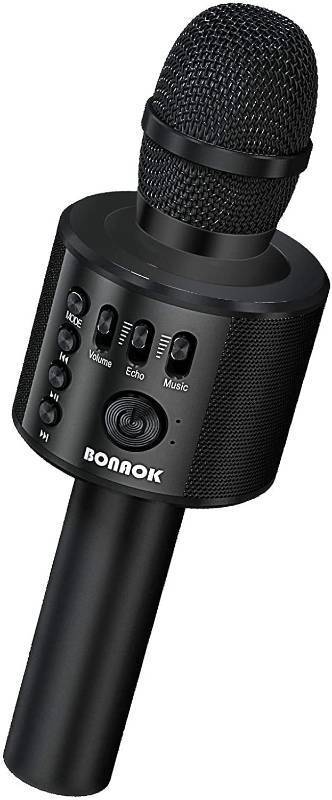 lot 28537 image: Wireless Bluetooth Karaoke Microphone,3-in-1 Portable Handheld Karaoke Mic Speaker Machine Home Party Birthday for All Smartphones Q37 (Black) - Retail $20