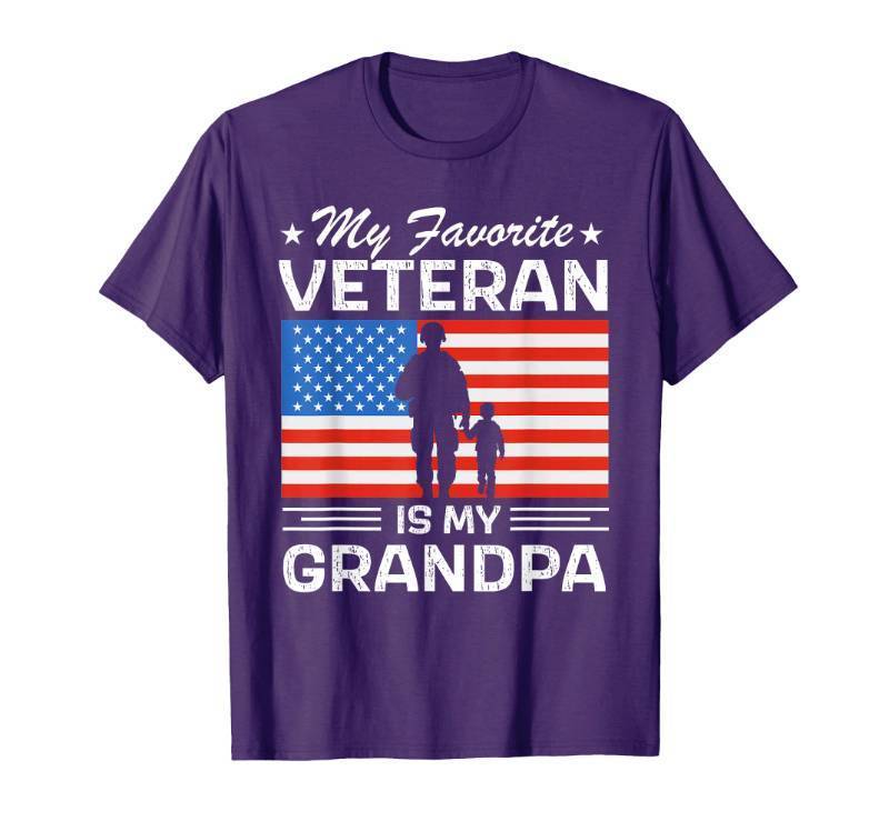 lot 17784 image: Grandpa Veterans Day My Favorite Veteran is My Grandpa T-Shirt - Retail $18