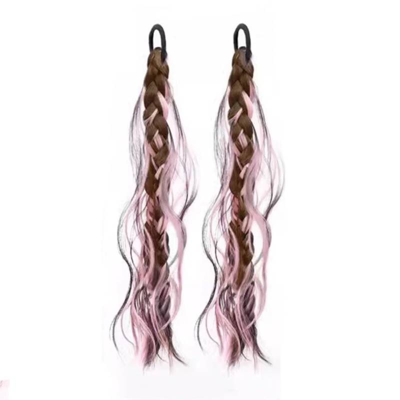 lot 17829 image: Hairpieces, 2 Pieces of Bubble Ponytail Wig Braid Ponytail Extension Braid-17 Inches Double Braid Ponytail Wig Ponytail Extension Braid - Retail $8