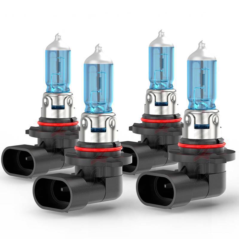 lot 17899 image: Upgraded Halogen Headlight Bulbs Compatible for Toyota RAV4 2006 2007 2008 2009 2010 2011 2012, 9005 9006 High Low Beam Lights Bulb, 6000K White, 300% Brightness, Plug N Play, 4-Pack - Retail $20