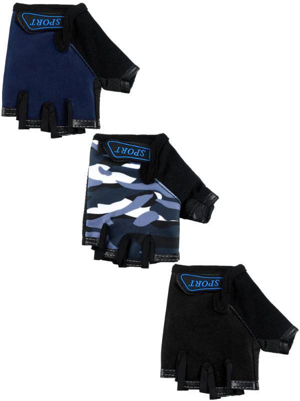 lot 18037 image: 1 Pair Kids Half Finger Bike Gloves Non-Slip Breathable Adjustable Birthday Gift for Boys Girls for Bike Workout(Trendy,5-8 Years) 1 pair - Retail $10
