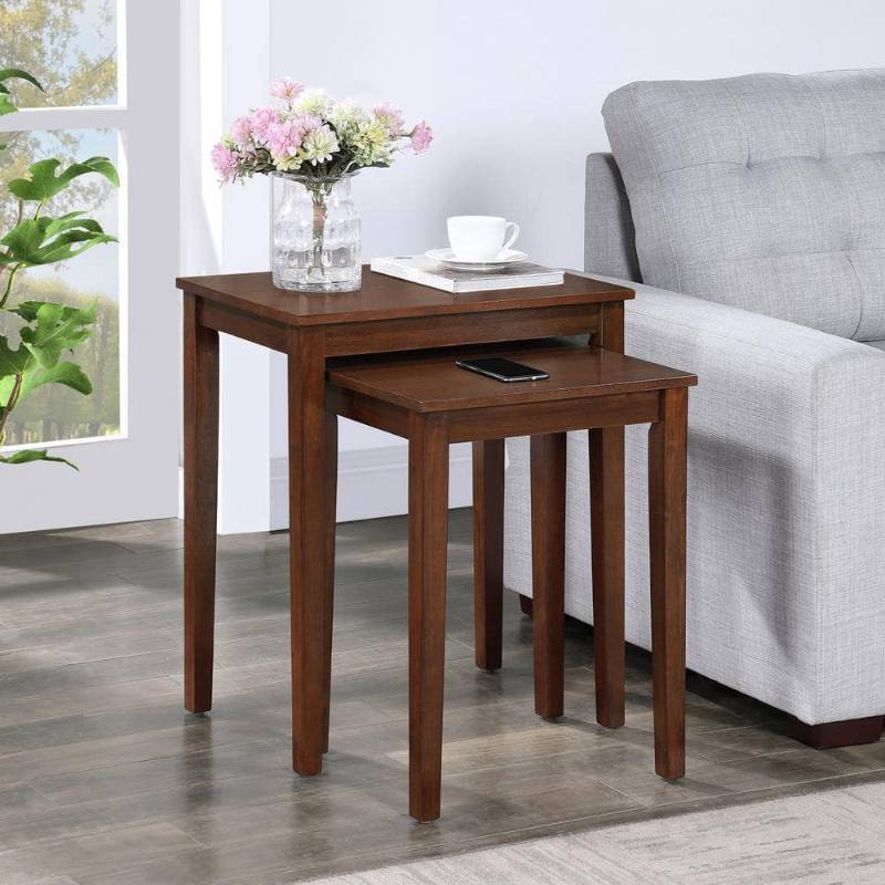 lot 56721 image: Convenience Concepts American Heritage Nesting End Tables  Espresso - Retail $220