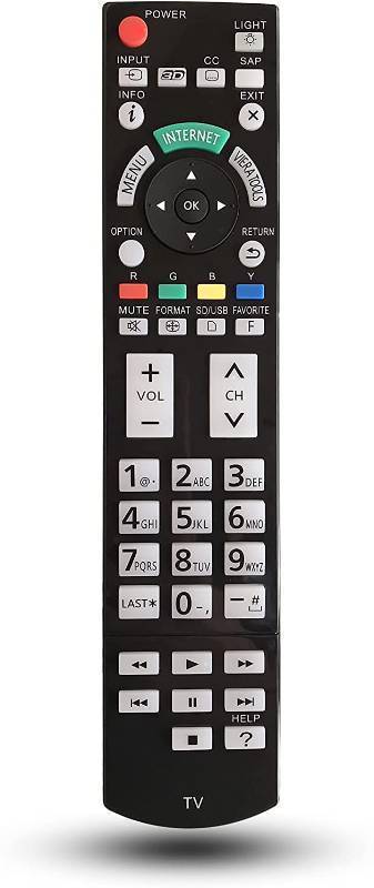 lot 45100 image: Replacement Remote Controller for Panasonic TVs TC-P50ST30 TH-50PZ80U TC-P50ST30 TC-P46G25 - Retail $16