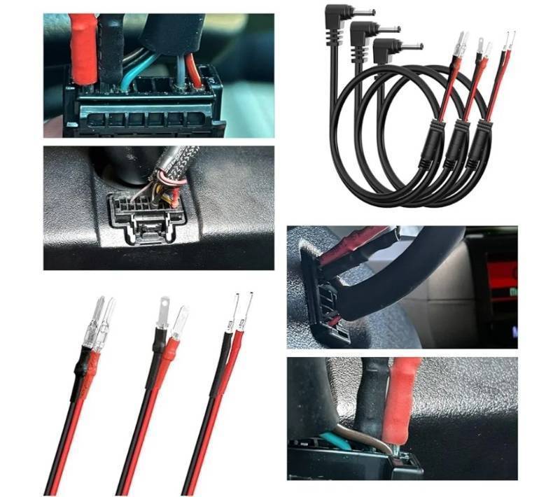 lot 57548 image: Radar Detector Mount, Rearview Mirror Rod Radar Mounting BracketRearview Mirror Hard Wire Power Cord kit16,with Inline Fuse (for Cobra Radar Detector) - Retail $37
