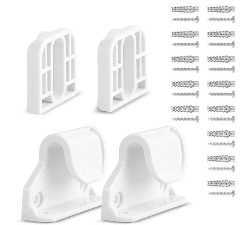 lot 57598 image: Retractable Baby Gate Replacement Parts, 55 W x 33 H Retractable Baby Gate Extensions (Including 2 x Latches  2 x Brackets  1 Set of Screws) for Retractable Gate (White) - Retail $9
