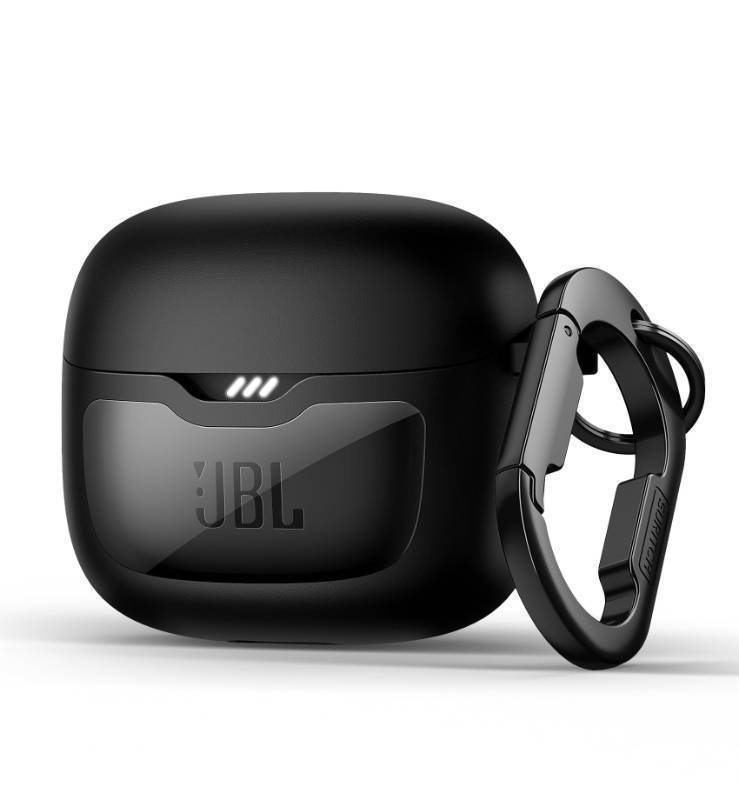 lot 56257 image: Magnetic Bumper Case Compatible with JBL Tune Flex Earbuds, Rugged Shockproof Protective Covers for JBL Tune Flex with Magnetic Lid Lock & Carabiner & Cleaning Kit & Removal Tool, Black