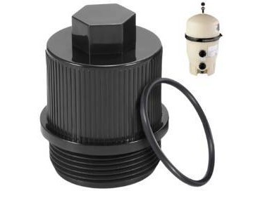 lot 72594 image: 190030 Drain Plug Cap Compatible with Pentair Clean &Clear Plus, FNS Plus, Pool Drain Plug with O-Ring Drain Cap Replacement for Pentair Pool and Spa Filters Includes O-Ring - Retail $8