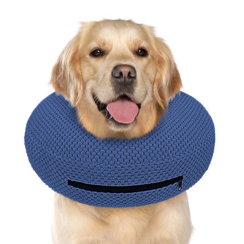 lot 72652 image: Inflatable Dog Cone Collar for Dogs to Stop Licking, Dog Donut Collar After Surgery, Soft Pet Cone for Small Medium Large Dogs - Retail $13