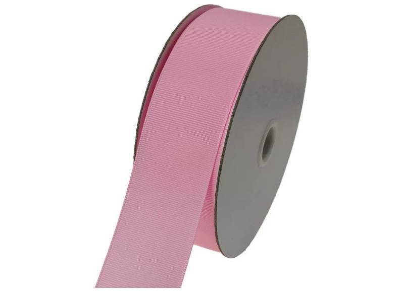 lot 58360 image: One Roll 50 Yards Solid Pink Grosgrain Ribbon 1 12 inch Flower Bouquets Ribbons-1.5 inch Thick Gift Wrapping Ribbon-DIY Crafts Bow Hair Headband Accessories Ribbons #123(38mm) - Retail $8