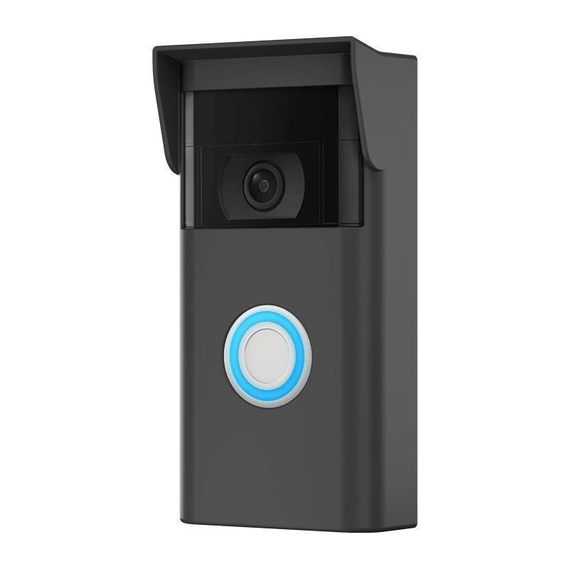 lot 58371 image: Silicone Case for Ring Video Doorbell 2nd Gen (2020 Release) �� Weatherproof Ring Doorbell Cover with Sun Glare Visor, UV & Heat Resistant Accessories �� Black - Retail $10