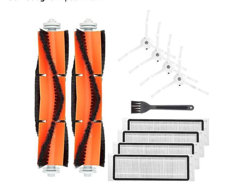 lot 58377 image: Replacement Accessories Kit Compatible with Roborock E25 E4 S5 S6 E20 E35 C10 S50 S51 S4 Xiaomi Mi Mijia, 10 Pack, (2 Main Brush  4 Side Brush  4 Filter) - Retail $15