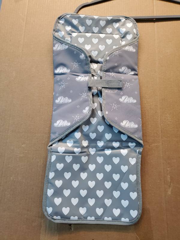 lot 46549 image: Baby Stroller Seat Liner Pad with Heart and Cloud Print - Retail $12