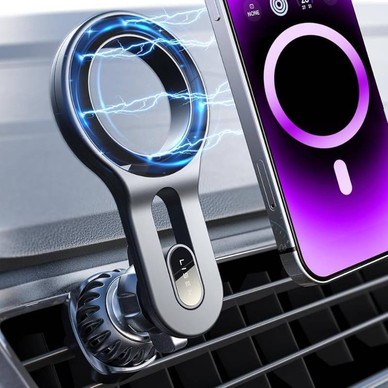 lot 17851 image: MagSafe Car Mount, Magnetic Phone Holder for Car Vent Phone Mount, Air Vent Hands Free Phone Mount, Super Magnetic Phone Mount, Gifts Car Phone Holder Magnetic for iPhone 17 Pro Max 16 15 - Retail $13