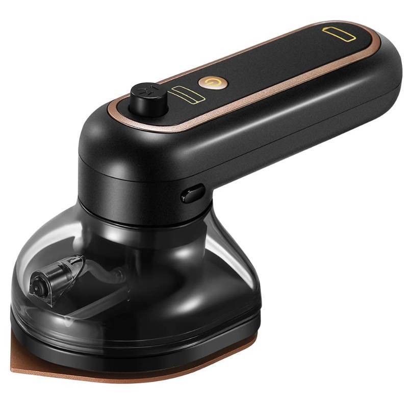 lot 73072 image: Cordless Mini Iron for Clothes, Portable Travel Iron Support Dry Wet Ironing, USB Rechargeable Steam Iron Handheld Ironing Machine with 3 Temperature Settings,Wireless small sewing iron Black - Retail $44